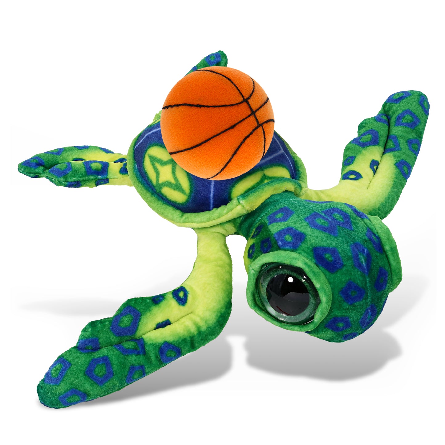 WILD COLLECTION PLUSH - GREEN SEA TURTLE 10" WITH BASKETBALL PLUSH