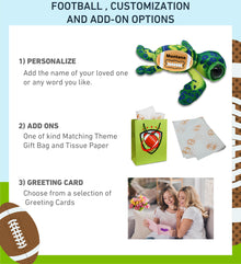 WILD COLLECTION PLUSH - GREEN SEA TURTLE 10" WITH FOOTBALL PLUSH