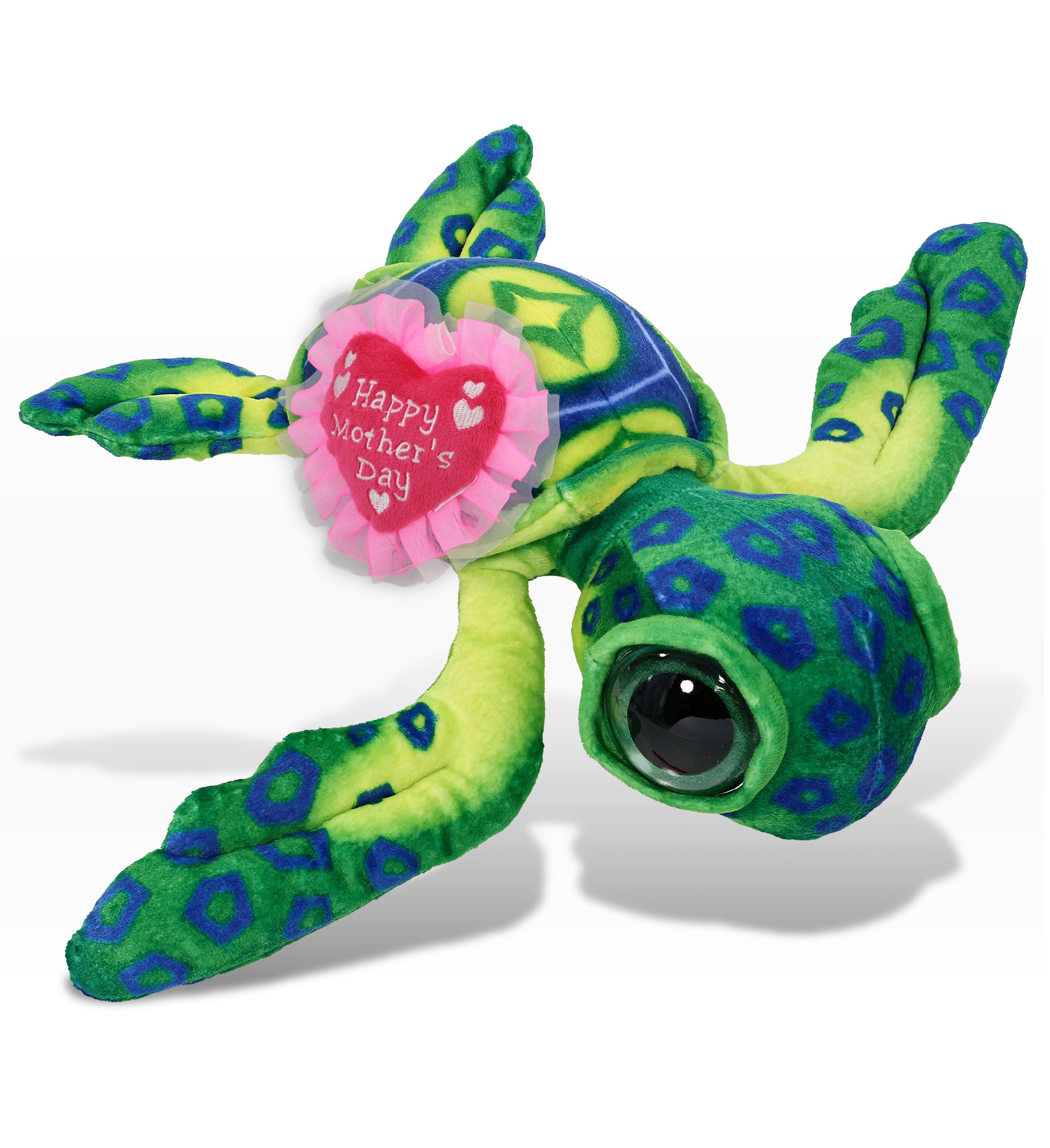 PLUSH MOTHERS DAY HEART - WILD COLLECTION PLUSH - GREEN SEA TURTLE 10"