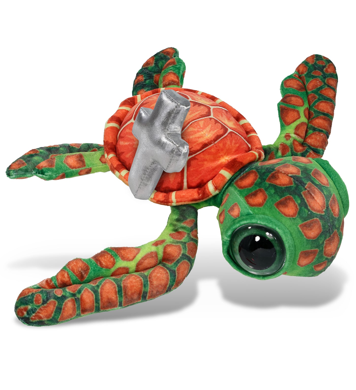 PLUSH CROSS - WILD COLLECTION PLUSH - ORANGE SEA TURTLE 10"