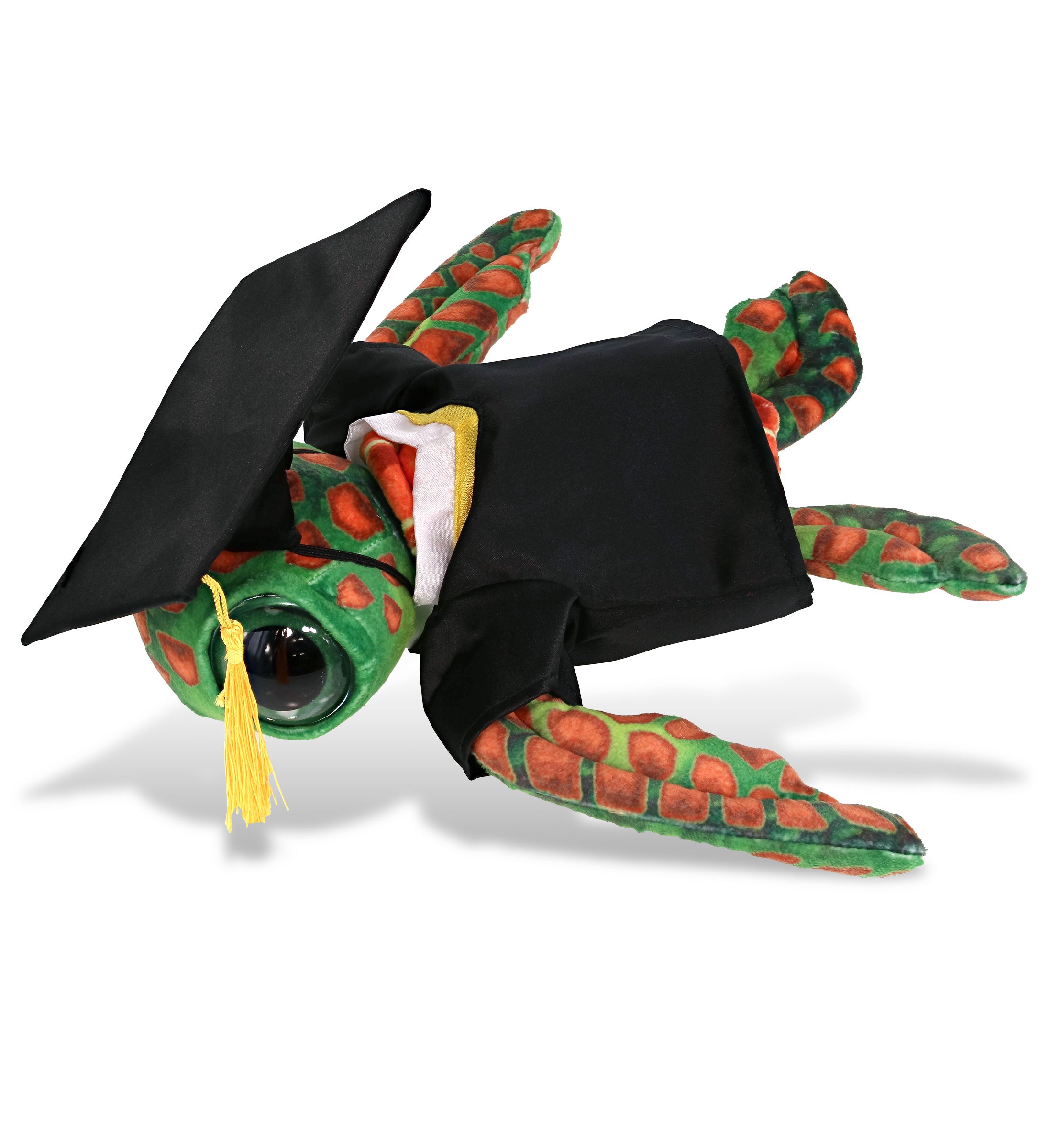 PLUSH GRADUATION - WILD COLLECTION PLUSH - ORANGE SEA TURTLE 10"