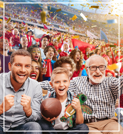 WILD COLLECTION PLUSH - ORANGE SEA TURTLE 10" WITH FOOTBALL PLUSH