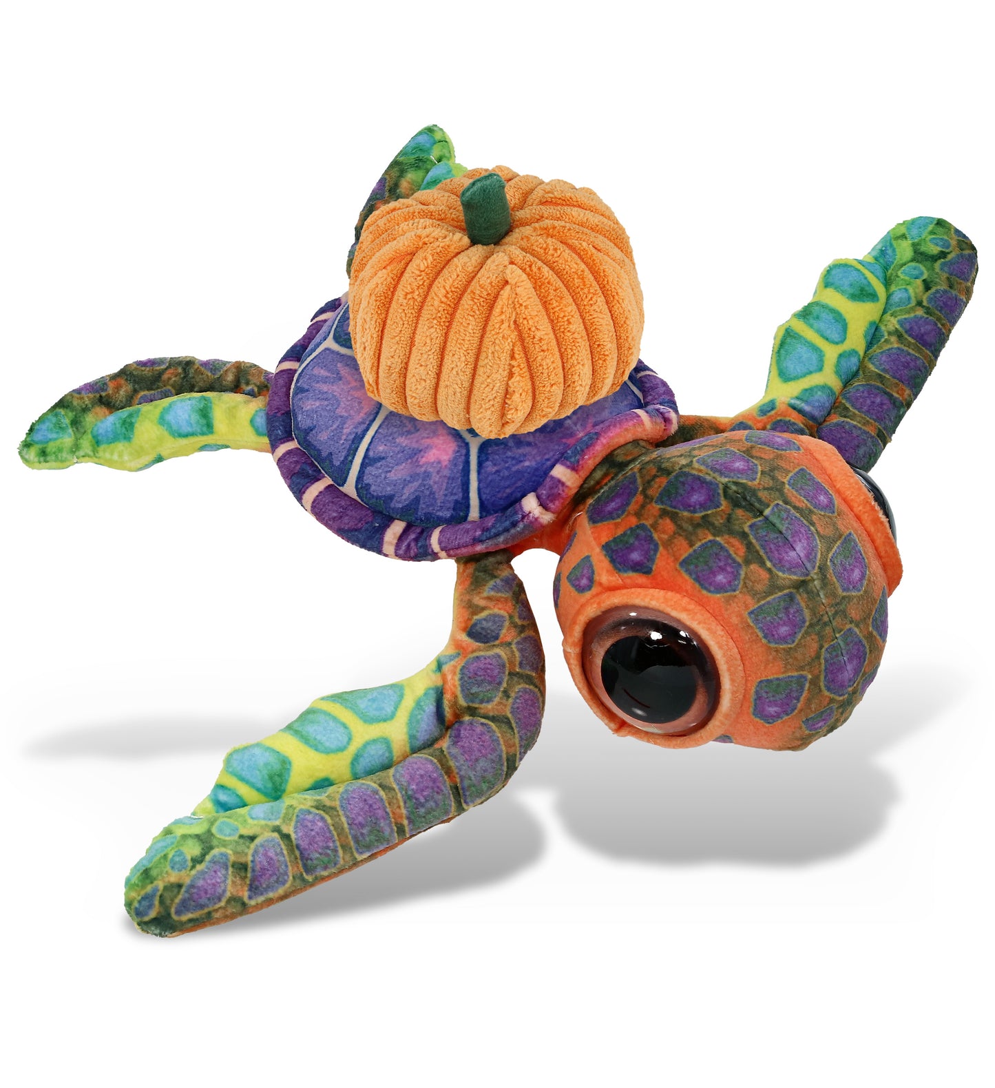 PLUSH PUMPKIN - WILD COLLECTION PLUSH - COLORFUL SEA TURTLE 10"