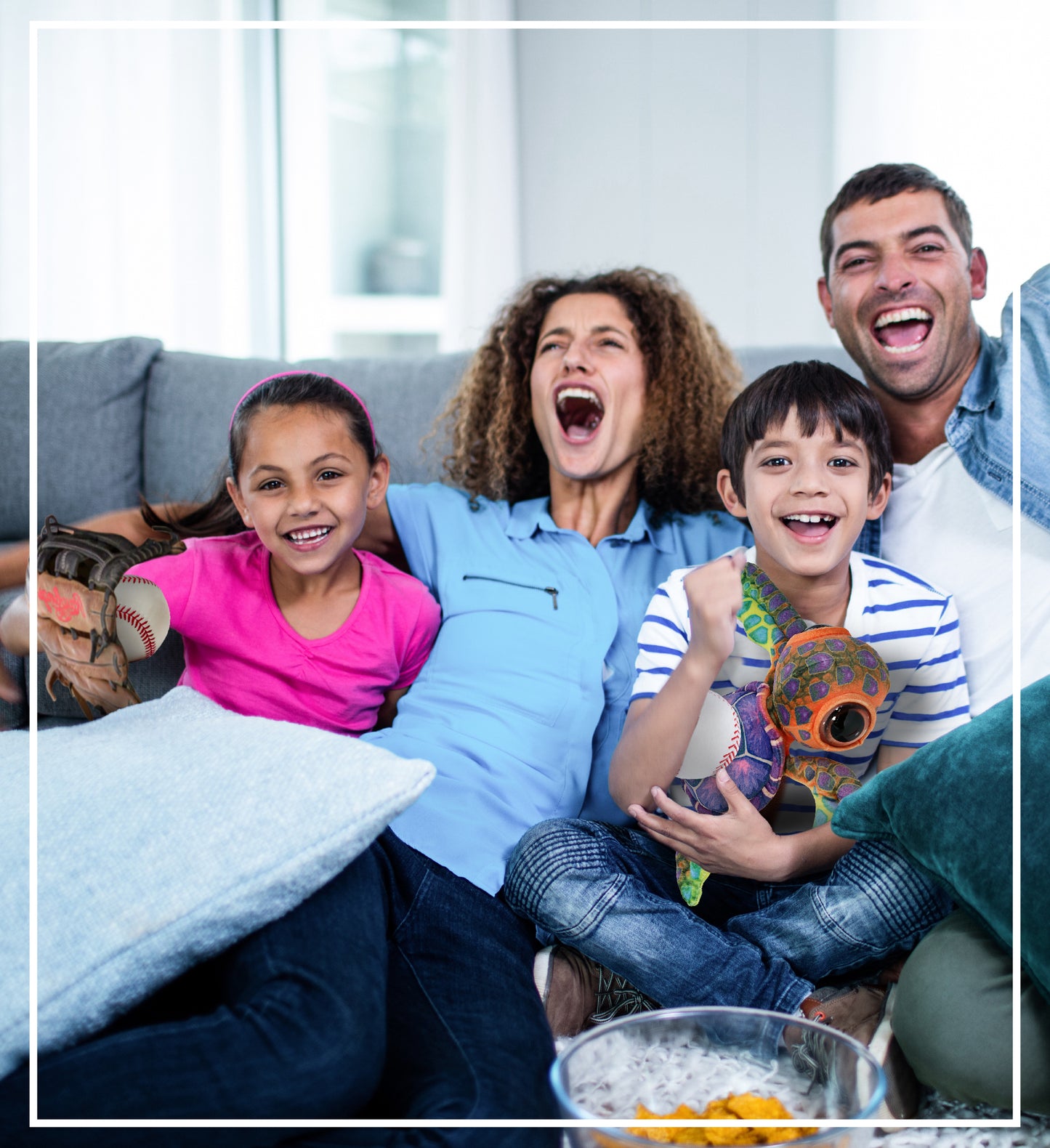 WILD COLLECTION PLUSH - COLORFUL SEA TURTLE 10" WITH BASEBALL PLUSH