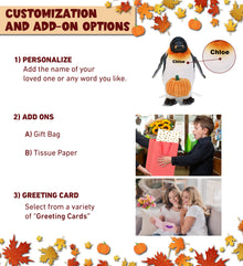 WILD COLLECTION PLUSH - PENGUIN 9" WITH PUMPKIN PLUSH