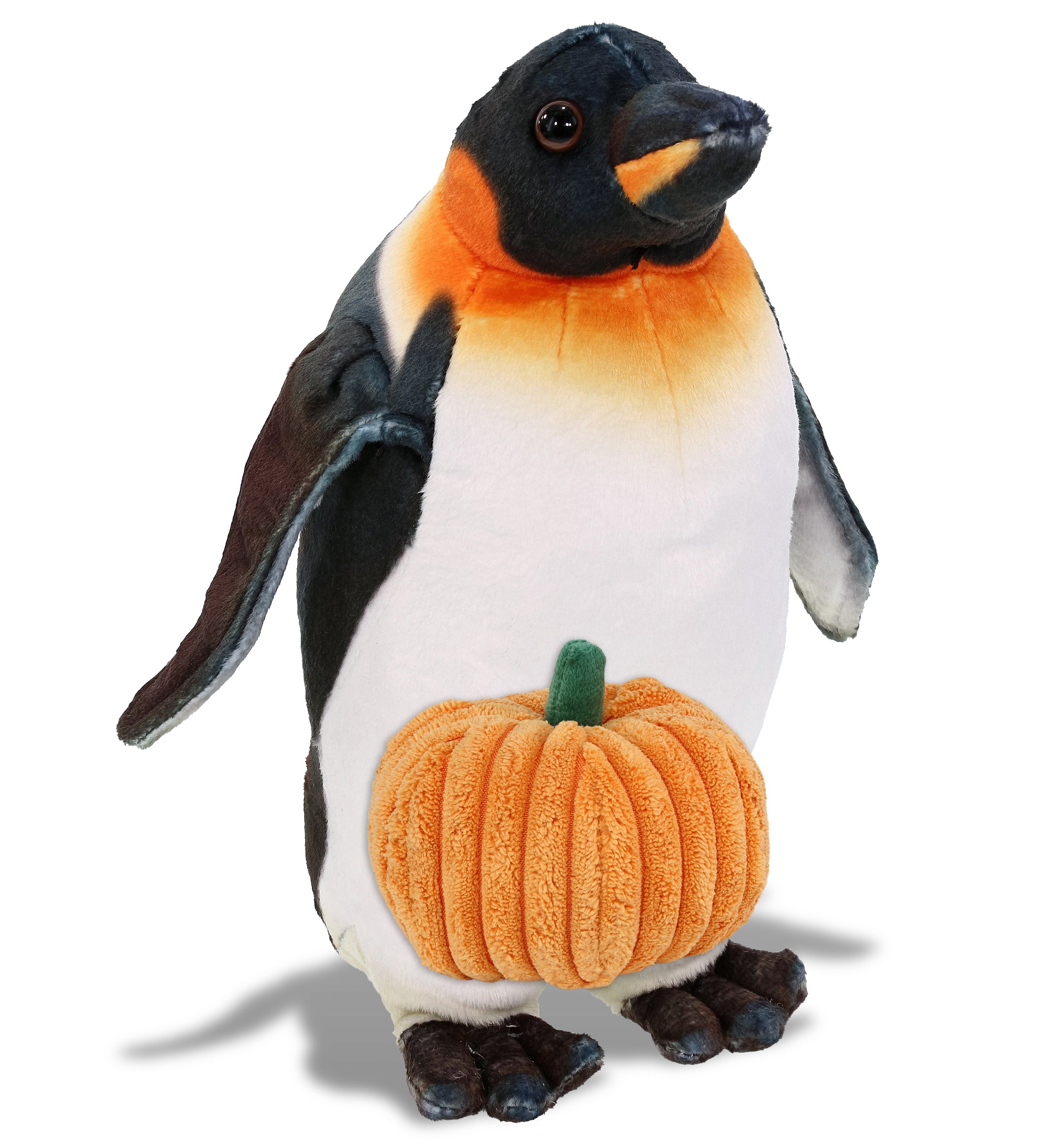 WILD COLLECTION PLUSH - PENGUIN 9" WITH PUMPKIN PLUSH