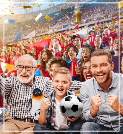 WILD COLLECTION PLUSH - PENGUIN 9" WITH SOCCER PLUSH