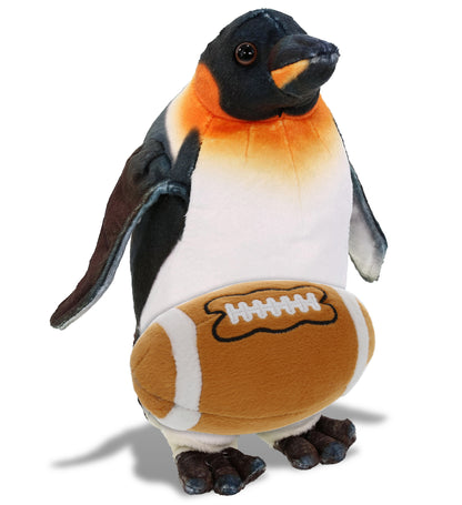 WILD COLLECTION PLUSH - PENGUIN 9" WITH FOOTBALL PLUSH