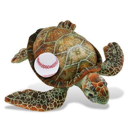 WILD COLLECTION PLUSH - SEA TURTLE 14" WITH BASEBALL PLUSH