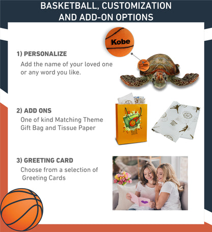 WILD COLLECTION PLUSH - SEA TURTLE 14" WITH BASKETBALL PLUSH