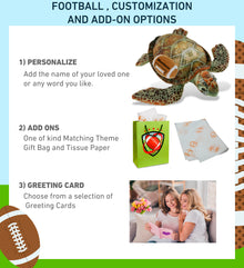 WILD COLLECTION PLUSH - SEA TURTLE 14" WITH FOOTBALL PLUSH