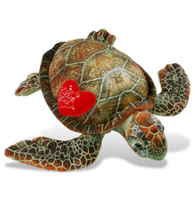 PLUSH I LOVE YOU RED HEART - WILD COLLECTION PLUSH - SEA TURTLE 14"