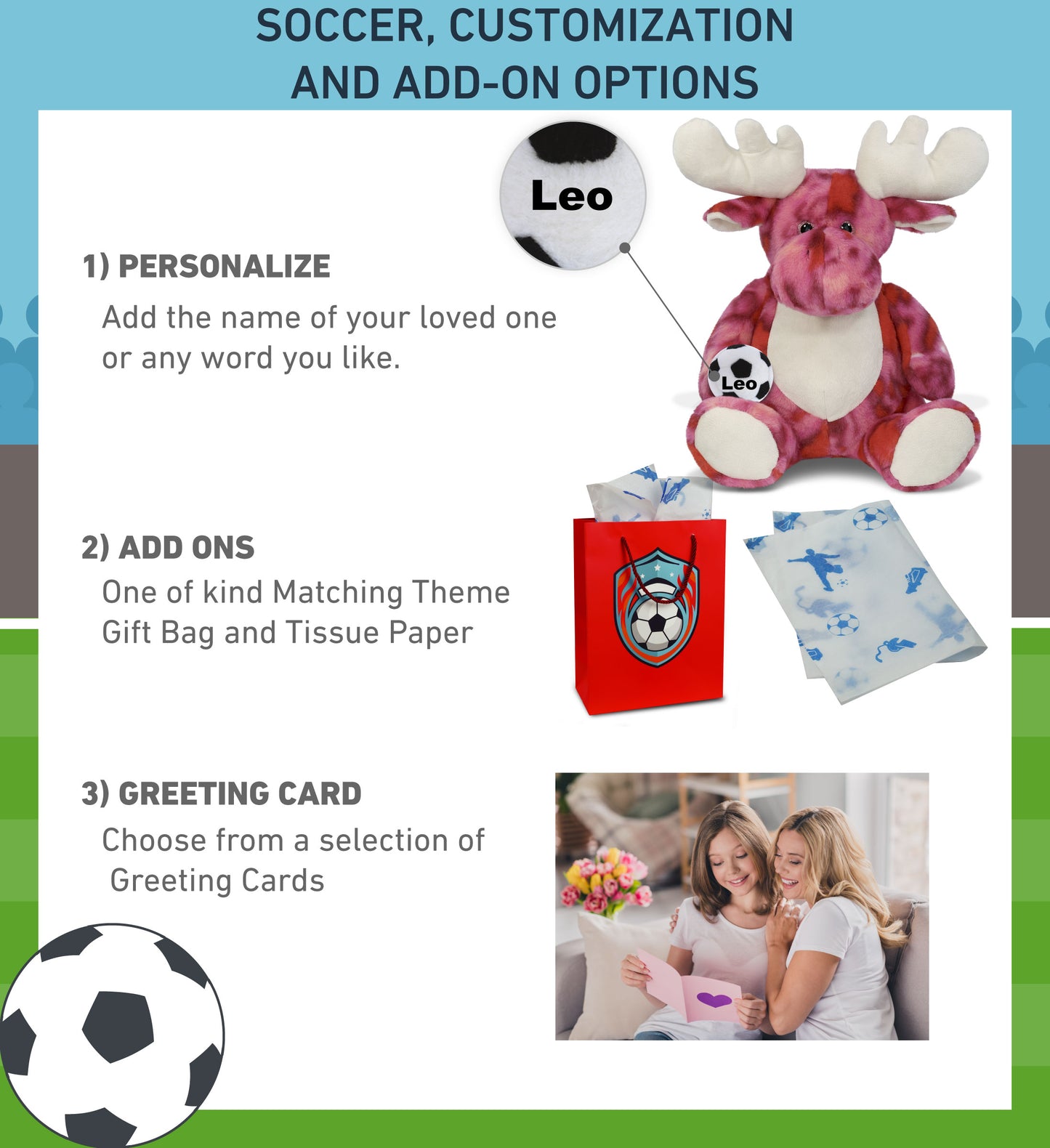 SUPER-SOFT PLUSH - PINK TIE-DYE MOOSE XL 17" with Soccer Plush