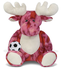 SUPER-SOFT PLUSH - PINK TIE-DYE MOOSE XL 17" with Soccer Plush