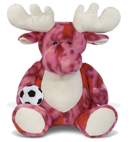 SUPER-SOFT PLUSH - PINK TIE-DYE MOOSE XL 17" with Soccer Plush