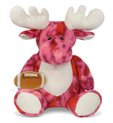 SUPER-SOFT PLUSH - PINK TIE-DYE MOOSE XL 17" with Football Plush