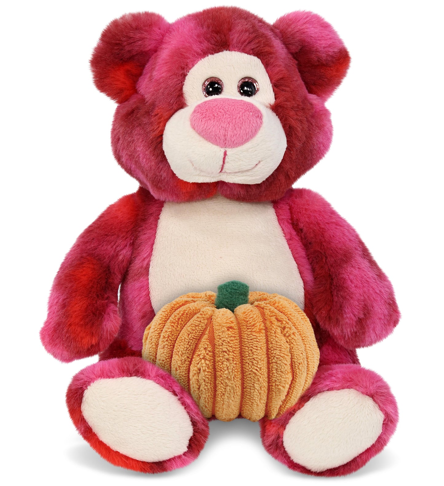 PLUSH PUMPKIN - SUPER-SOFT PLUSH - PINK TIE-DYE BEAR 9"