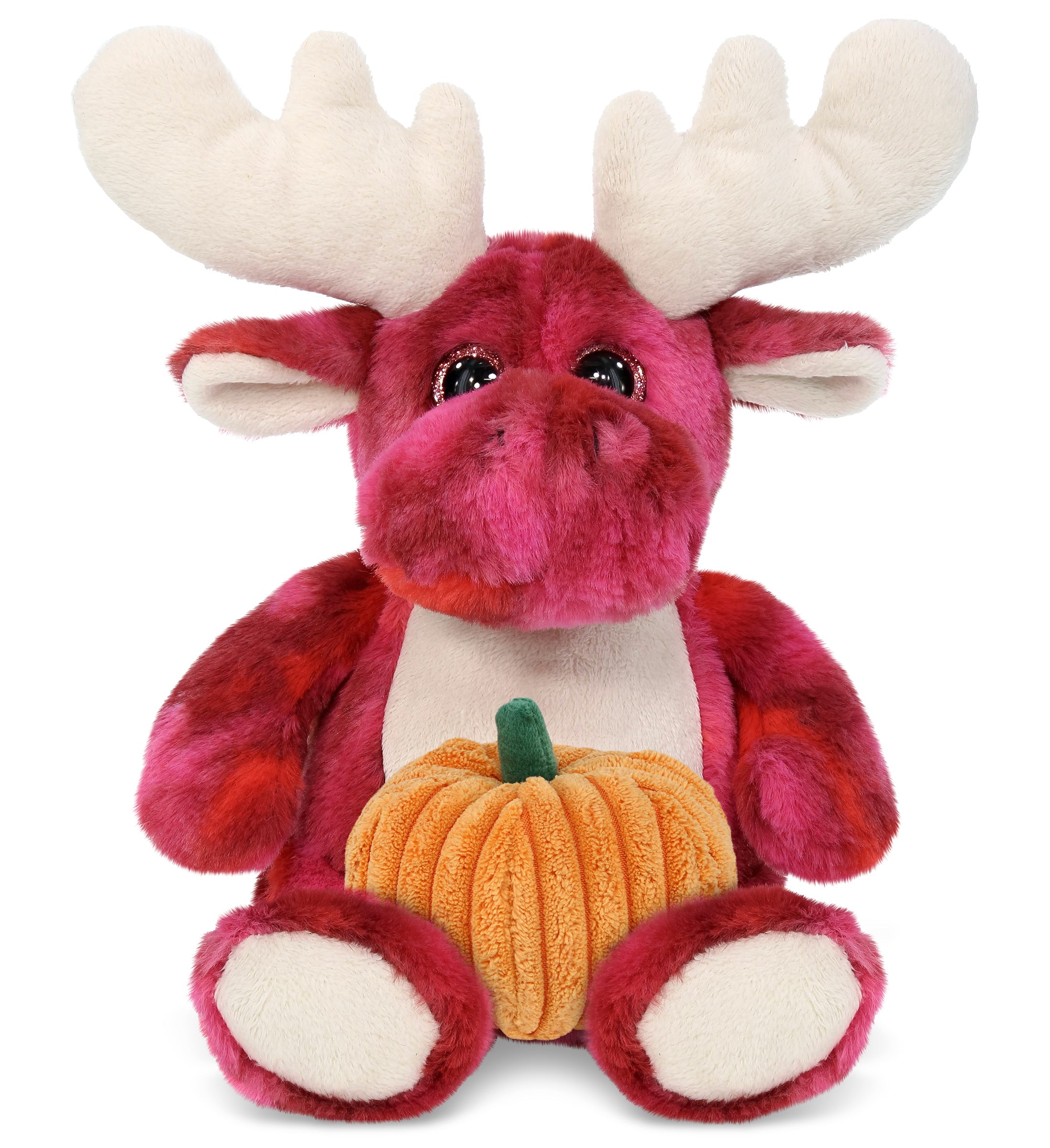 PLUSH PUMPKIN - SUPER-SOFT PLUSH - PINK TIE-DYE MOOSE 9"