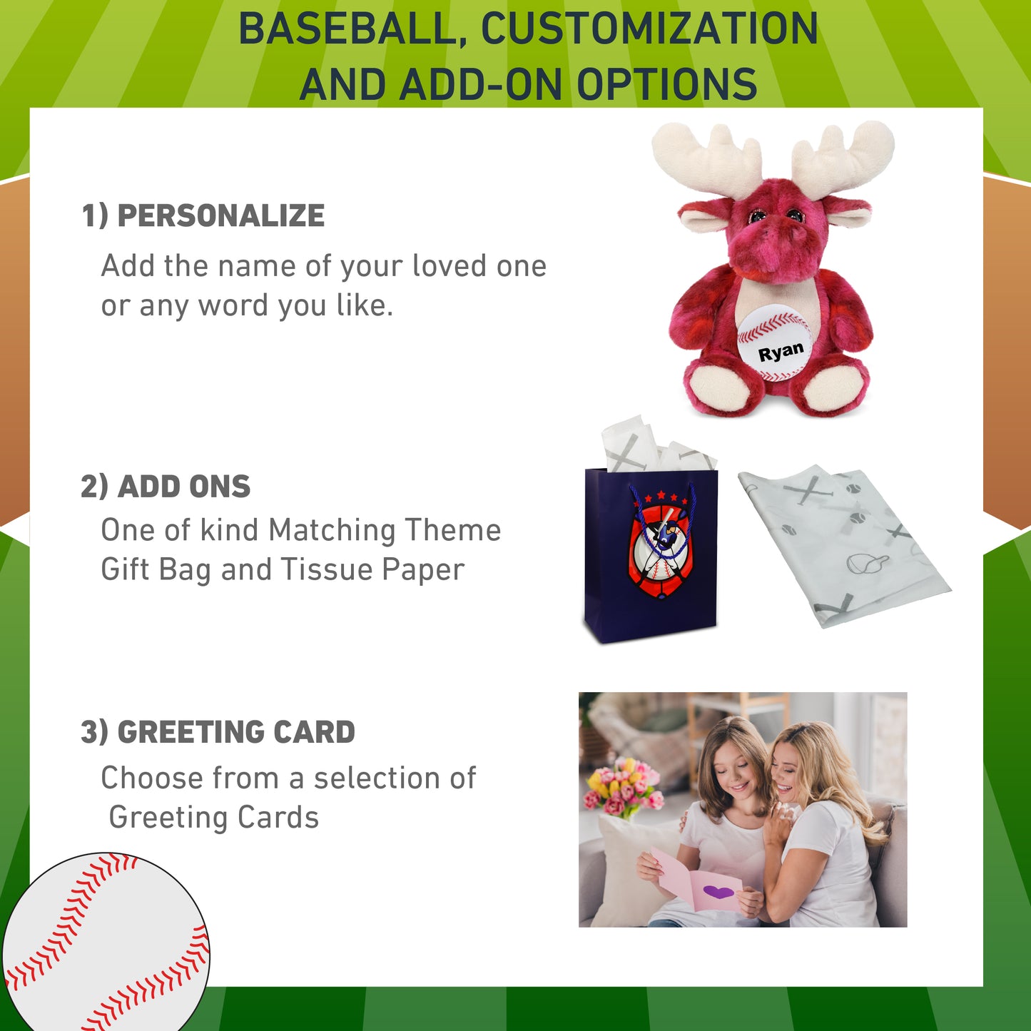 SUPER-SOFT PLUSH - PINK TIE-DYE MOOSE 9" WITH BASEBALL PLUSH