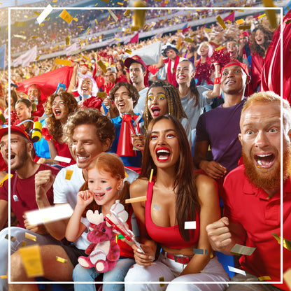 SUPER-SOFT PLUSH - PINK TIE-DYE MOOSE 9" WITH BASEBALL PLUSH