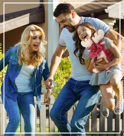 SUPER-SOFT PLUSH - PINK TIE-DYE MOOSE 9" WITH FOOTBALL PLUSH