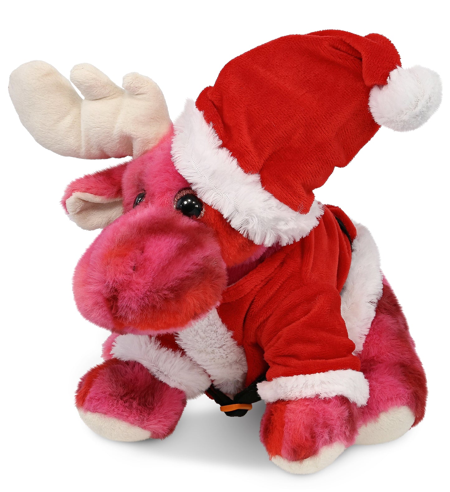 PLUSH SANTA - SUPER-SOFT PLUSH - PINK TIE-DYE FLOPPY MOOSE 9"