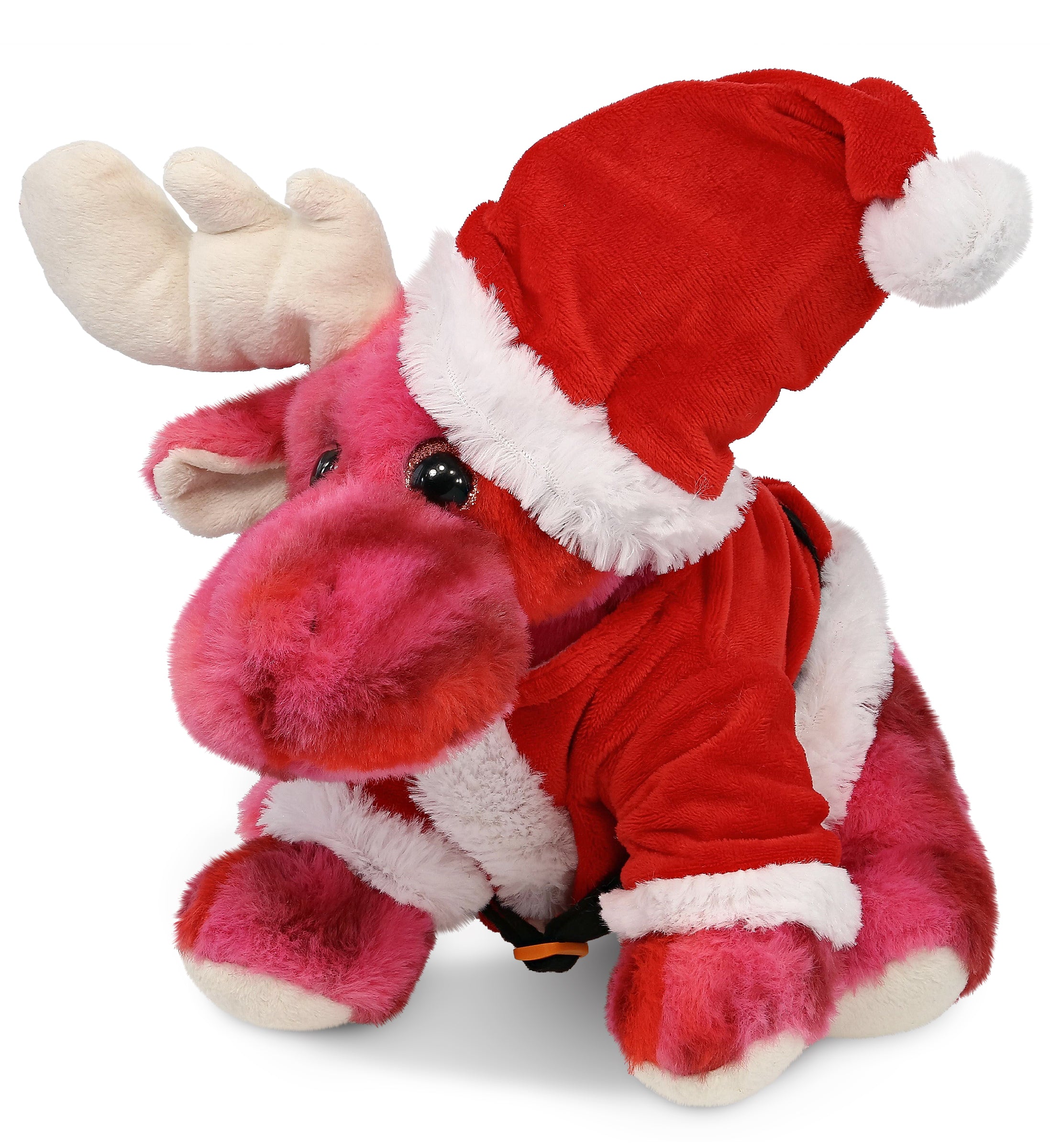 PLUSH SANTA - SUPER-SOFT PLUSH - PINK TIE-DYE FLOPPY MOOSE 9"