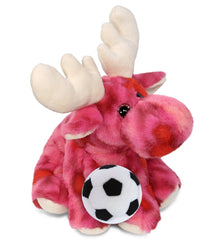 SUPER-SOFT PLUSH - PINK TIE-DYE FLOPPY MOOSE 9" WITH SOCCER PLUSH