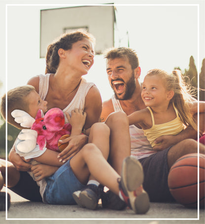 SUPER-SOFT PLUSH - PINK TIE-DYE FLOPPY MOOSE 9" WITH BASKETBALL PLUSH
