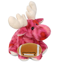 SUPER-SOFT PLUSH - PINK TIE-DYE FLOPPY MOOSE 9" WITH FOOTBALL PLUSH