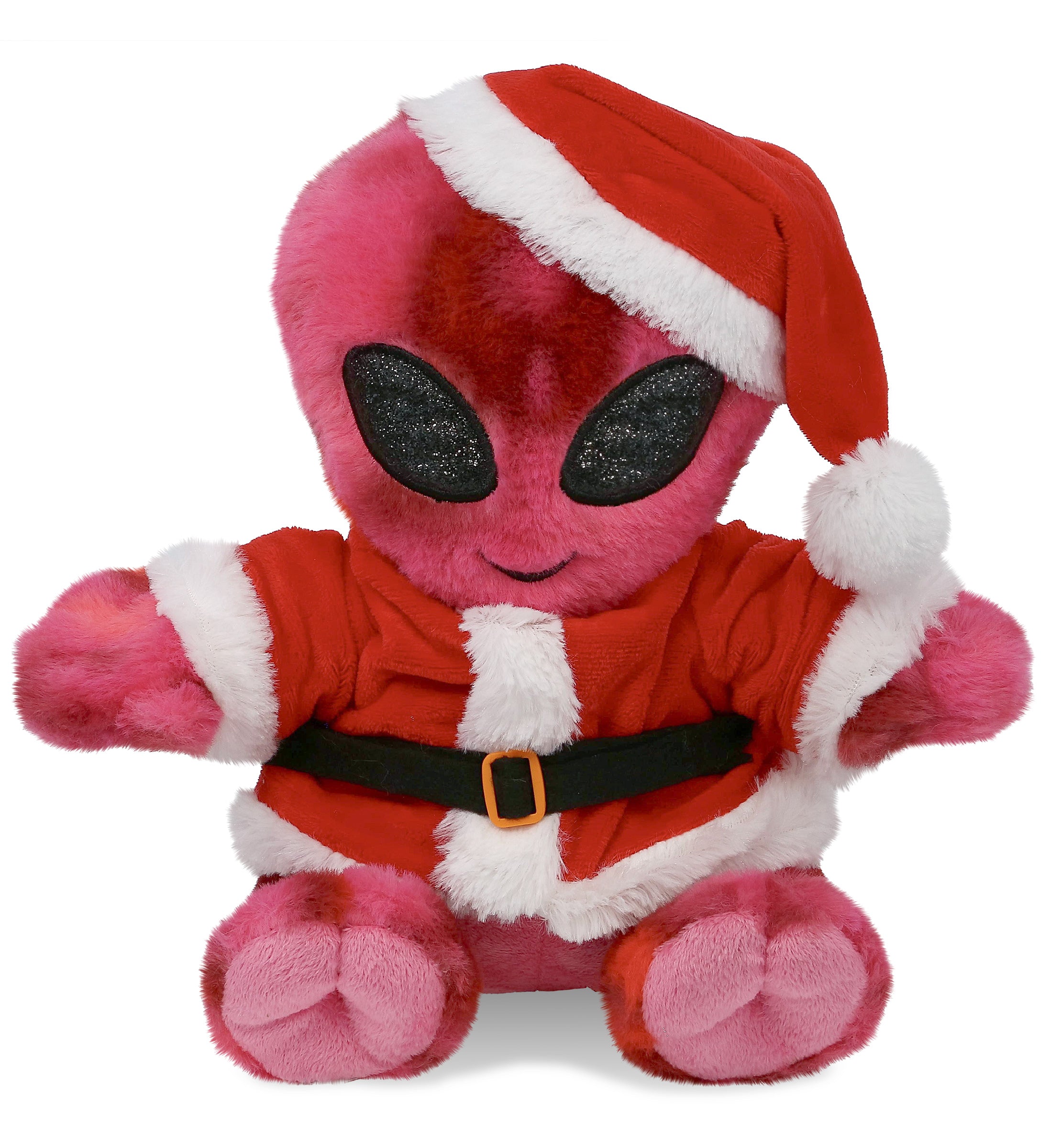 PLUSH SANTA - SUPER-SOFT PLUSH - PINK TIE-DYE ALIEN 11"