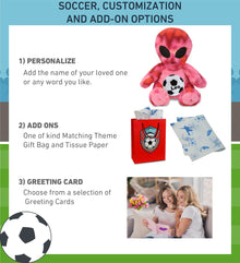 SUPER-SOFT PLUSH - PINK TIE-DYE ALIEN 11" WITH SOCCER PLUSH