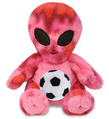 SUPER-SOFT PLUSH - PINK TIE-DYE ALIEN 11" WITH SOCCER PLUSH