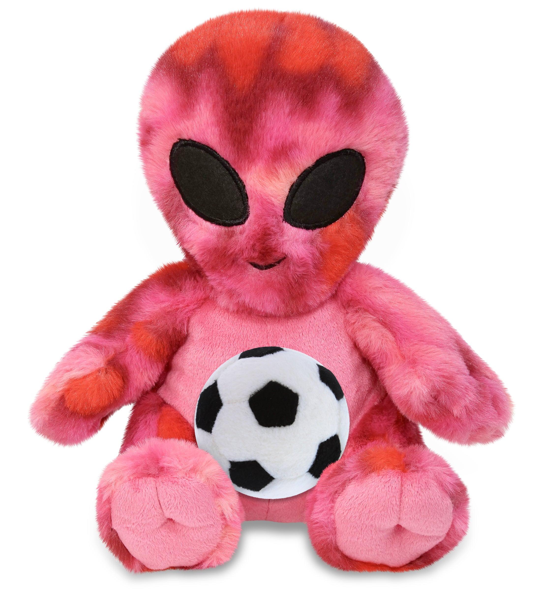 SUPER-SOFT PLUSH - PINK TIE-DYE ALIEN 11" WITH SOCCER PLUSH