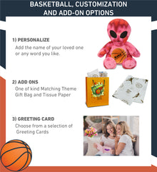 SUPER-SOFT PLUSH - PINK TIE-DYE ALIEN 11" WITH BASKETBALL PLUSH