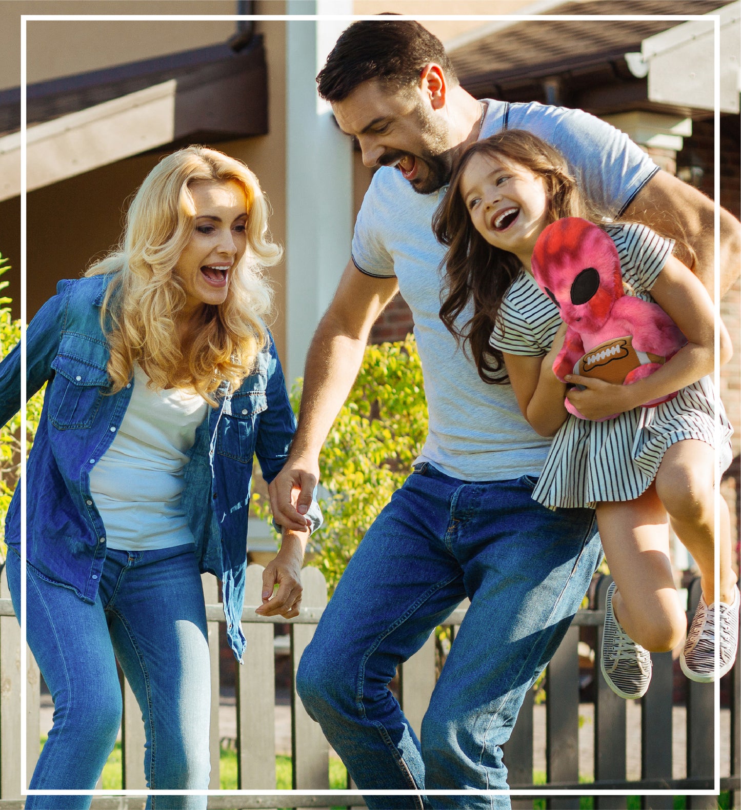 SUPER-SOFT PLUSH - PINK TIE-DYE ALIEN 11" WITH FOOTBALL PLUSH