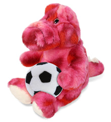 SUPER-SOFT PLUSH - PINK TIE-DYE SITTING ALLIGATOR 8" with Soccer Plush