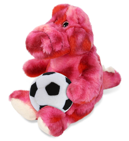 SUPER-SOFT PLUSH - PINK TIE-DYE SITTING ALLIGATOR 8" with Soccer Plush