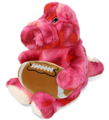 SUPER-SOFT PLUSH - PINK TIE-DYE SITTING ALLIGATOR 8" with Football Plush