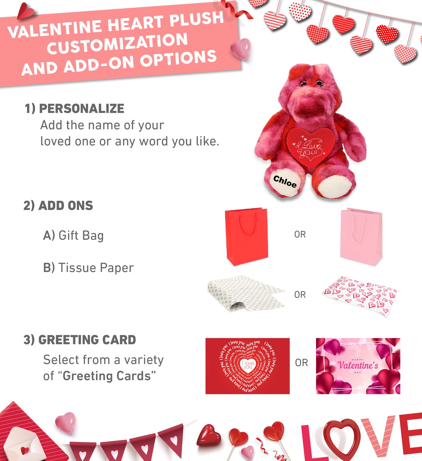 PLUSH I LOVE YOU RED HEART - SUPER-SOFT PLUSH - PINK TIE-DYE SITTING ALLIGATOR 8"