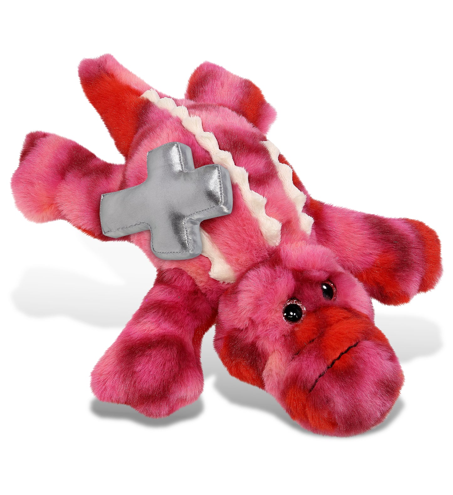 PLUSH CROSS - SUPER-SOFT PLUSH - PINK TIE-DYE ALLIGATOR 12"