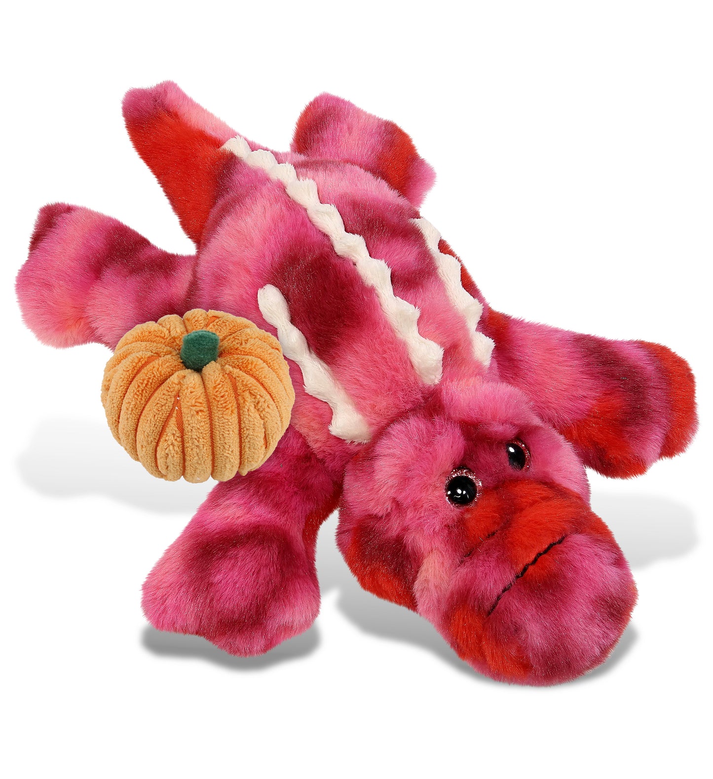 PLUSH PUMPKIN - SUPER-SOFT PLUSH - PINK TIE-DYE ALLIGATOR 12"