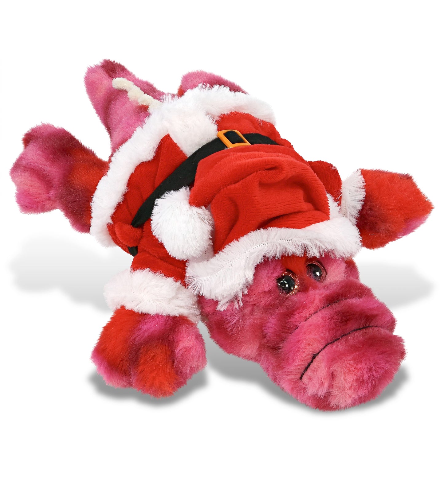 PLUSH SANTA - SUPER-SOFT PLUSH - PINK TIE-DYE ALLIGATOR 12"