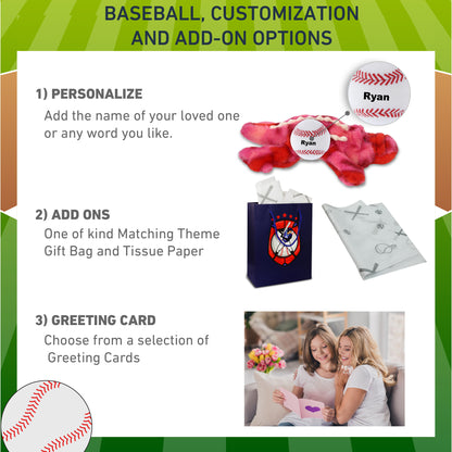 SUPER-SOFT PLUSH - PINK TIE-DYE SITTING ALLIGATOR 8" WITH BASEBALL PLUSH