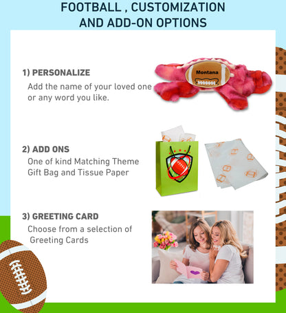 SUPER-SOFT PLUSH - PINK TIE-DYE SITTING ALLIGATOR 8" WITH FOOTBALL PLUSH