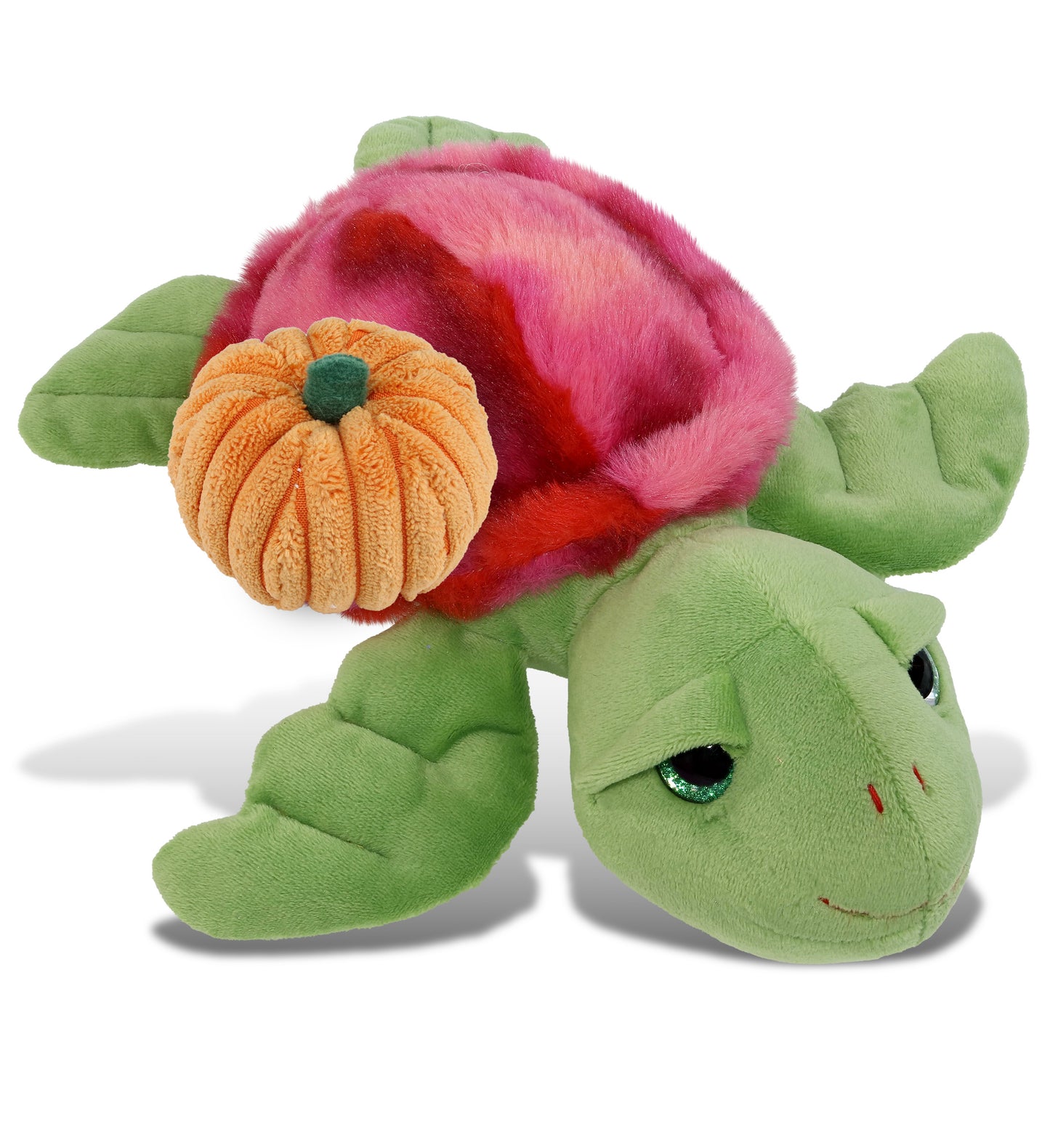 PLUSH PUMPKIN - SUPER-SOFT PLUSH - PINK TIE-DYE GREEN SEA TURTLE10"