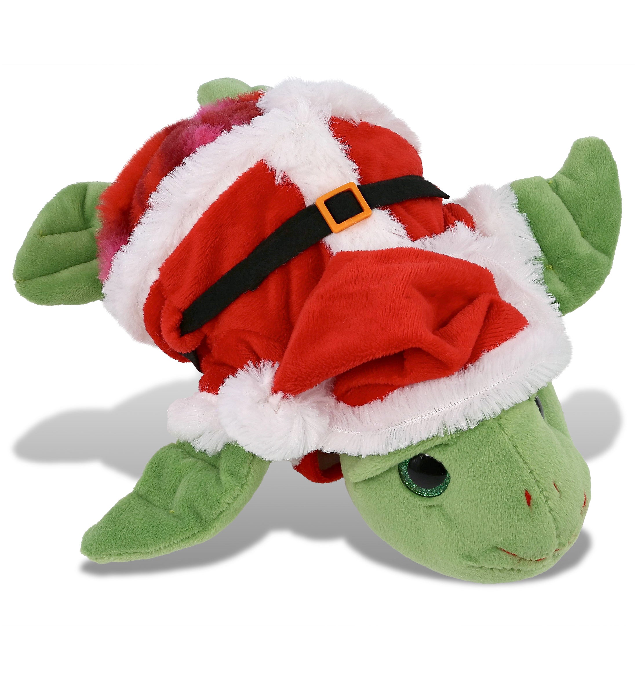 PLUSH SANTA - SUPER-SOFT PLUSH - PINK TIE-DYE GREEN SEA TURTLE10"