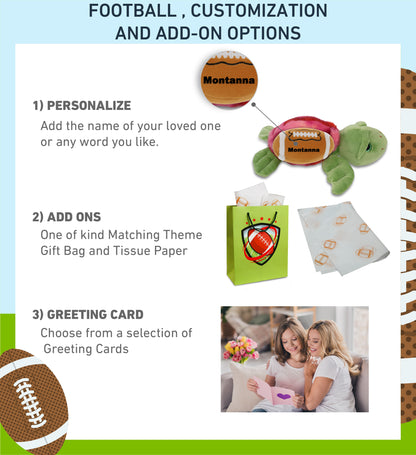 SUPER-SOFT PLUSH - PINK TIE-DYE GREEN SEA TURTLE10" WITH FOOTBALL PLUSH