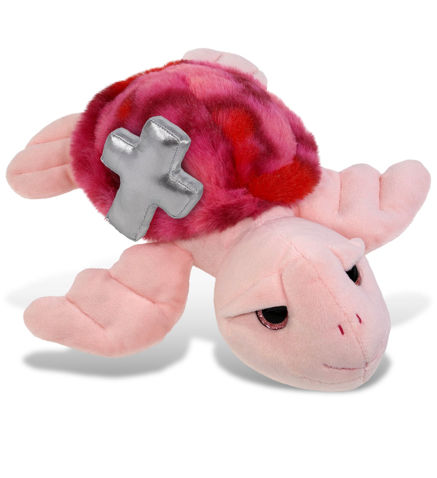 PLUSH CROSS - SUPER-SOFT PLUSH - PINK TIE-DYE SEA TURTLE10"