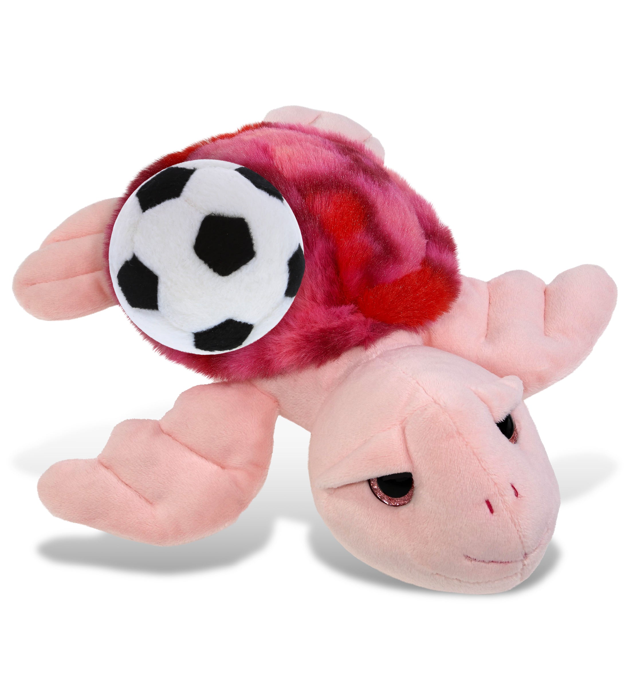 SUPER-SOFT PLUSH - PINK TIE-DYE SEA TURTLE10" WITH SOCCER PLUSH